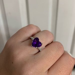 Amethyst Heart Ring